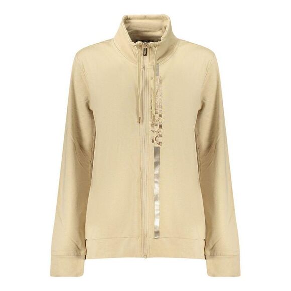Freddy ZipUp Long Sleeve Jacket Women Beige Sweaters